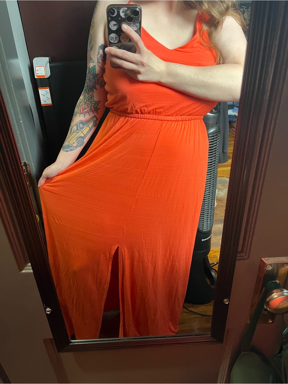 GB Coral Spaghetti-Strap Maxi Dress
